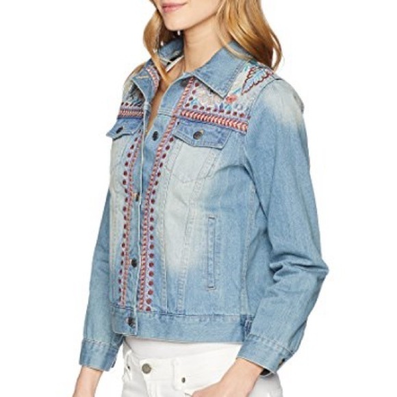 Johnny Was Oman Heavily Embroidered Denim Jacket NWT - Picture 7 of 9